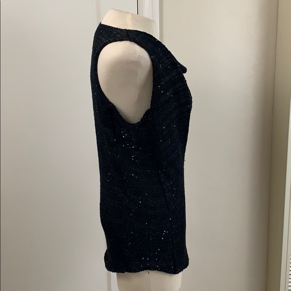 LAST CHANCE Michael Stars knit sweater tank top cowl sequins - Picture 4 of 8